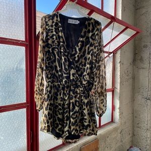 Madison Square Razallia leopard chiffon romper